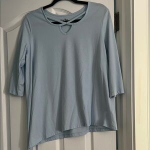 Coral Bay Light Blue Long Sleeve Top